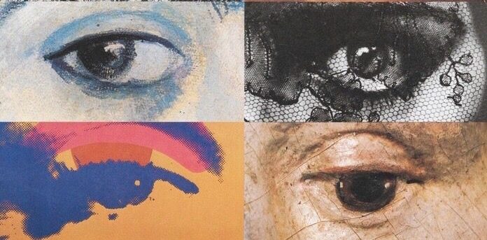 Four painted and photographed eyes